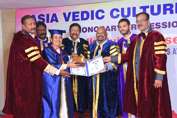 Rajyogini BK Ambika Didi Conferred with Honorary Doctorat